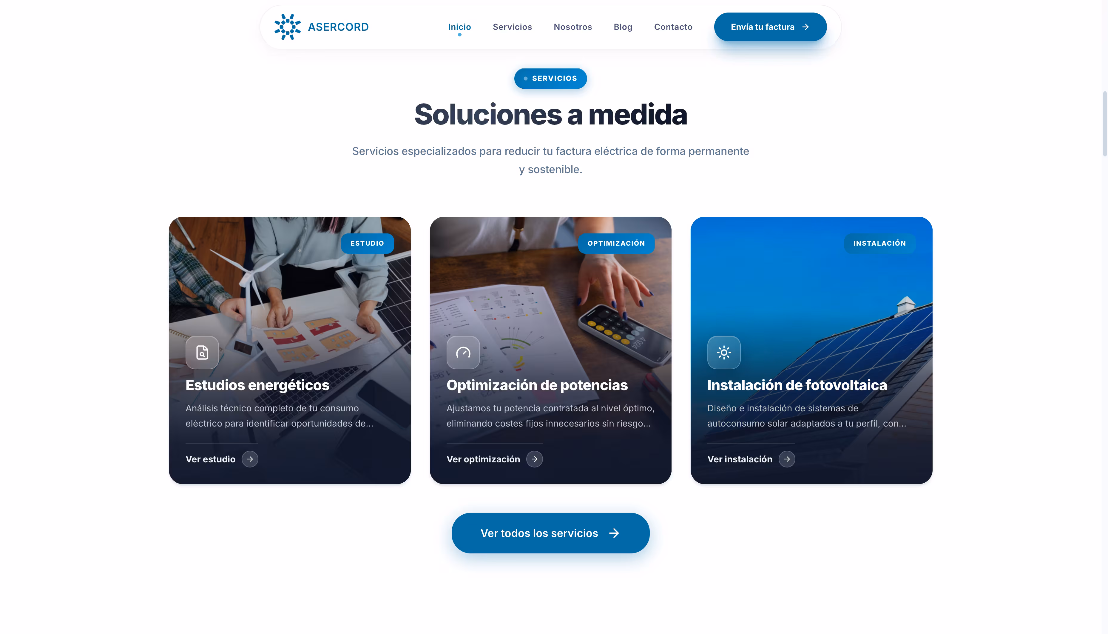 Asercord Energía — portada con la propuesta de valor